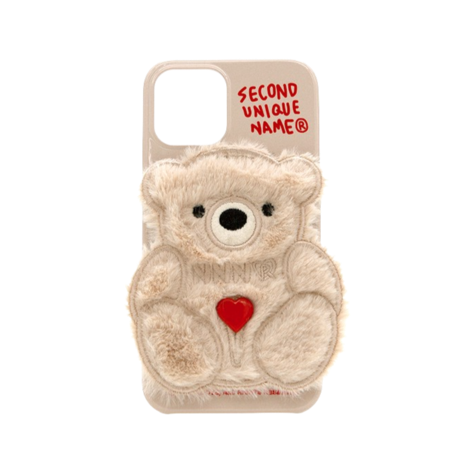 SECOND UNIQUE NAME Sun Case Patch Fur Bear Milky Ivory