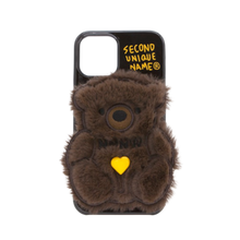 Load image into Gallery viewer, SECOND UNIQUE NAME Sun Case Patch Fur Bear Dark Brown
