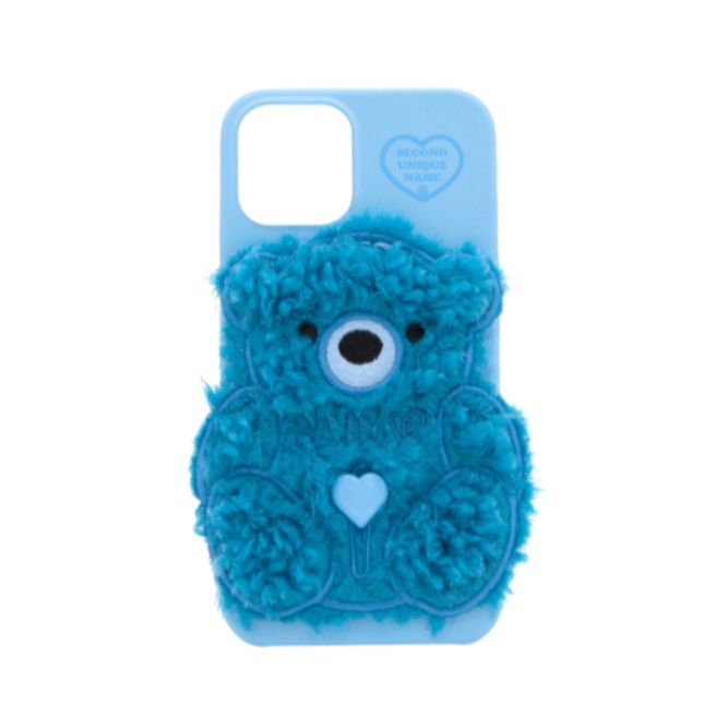 SECOND UNIQUE NAME Sun Case Patch Fleece Bear Ocean Blue