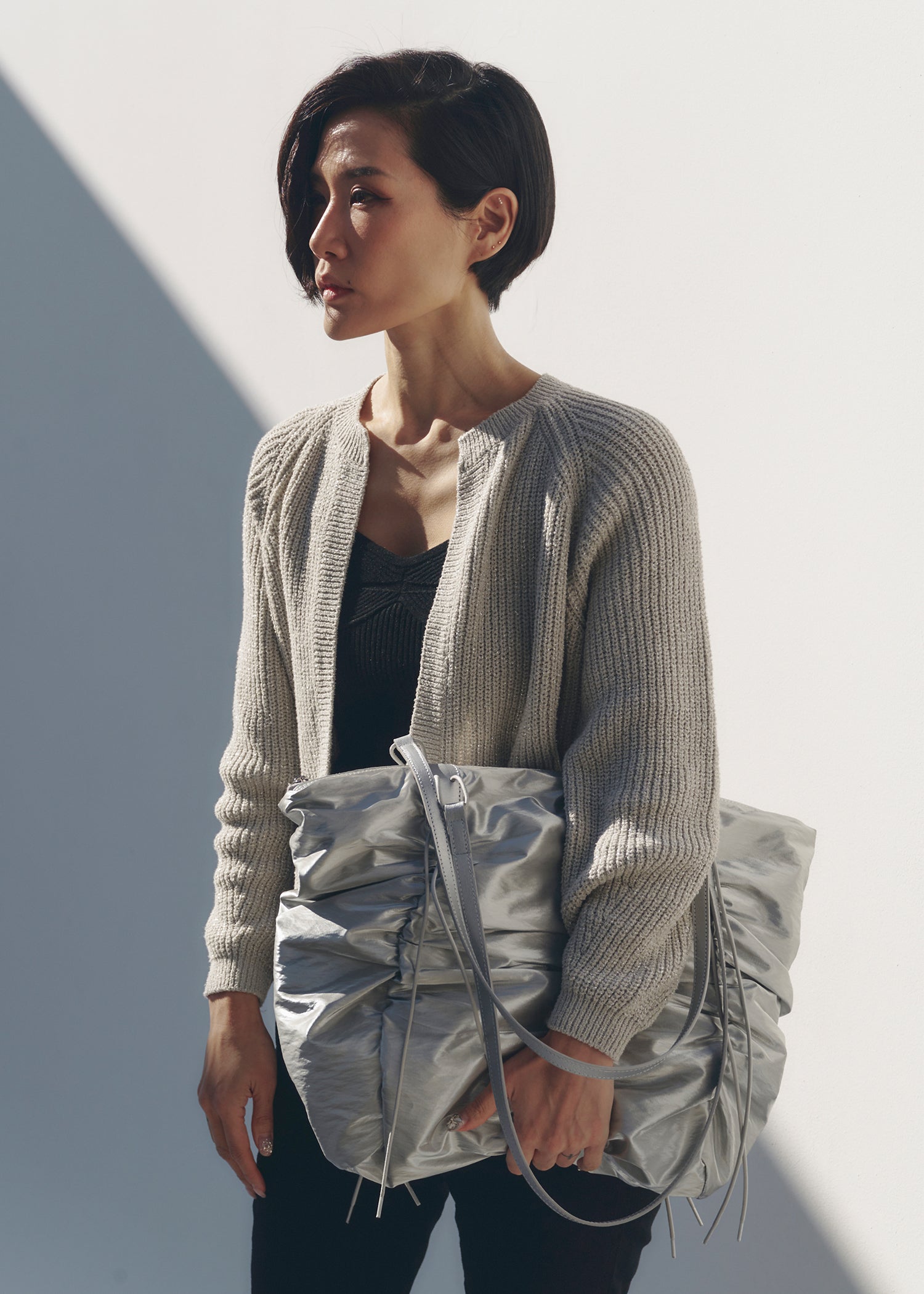 KWANI Deborah Ruched Bag Silver – NOTAG GLOBAL